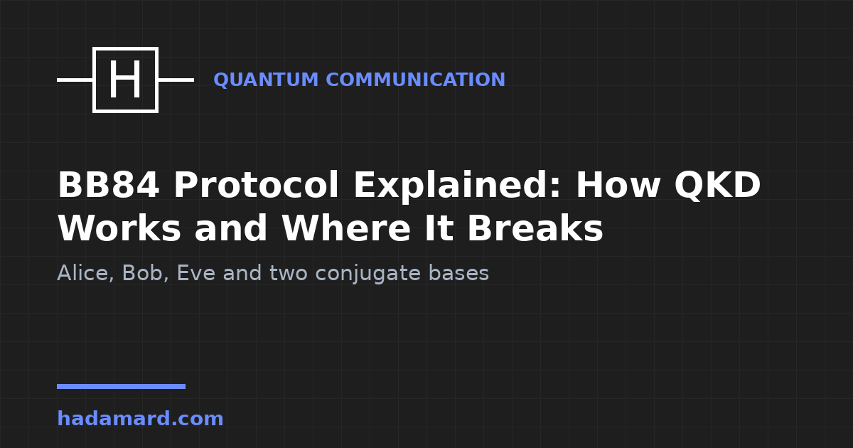 BB84 Protocol Explained: How QKD Works and Where It Breaks — Hadamard