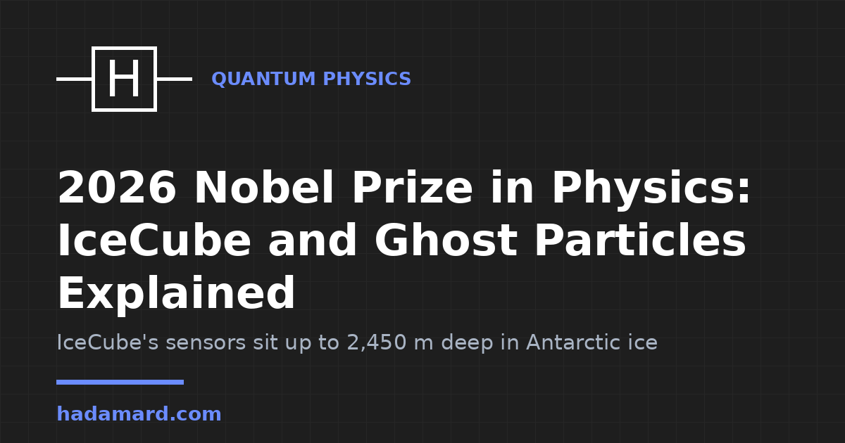 2026 Nobel Prize in Physics: IceCube and Ghost Particles Explained — Hadamard